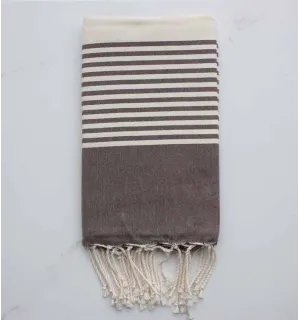 Fouta arthur marron taupe 