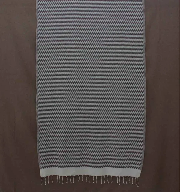 Fouta zigzag marron 