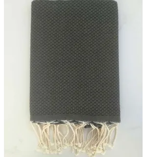 FOUTA Nid d'abeille unie vert anglais 