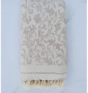Fouta fleur Tourterelle 