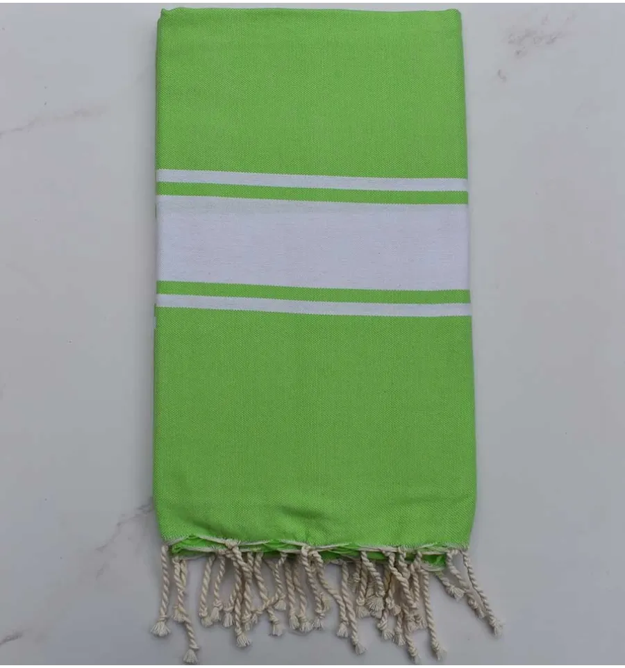 Fouta Plate vert citron