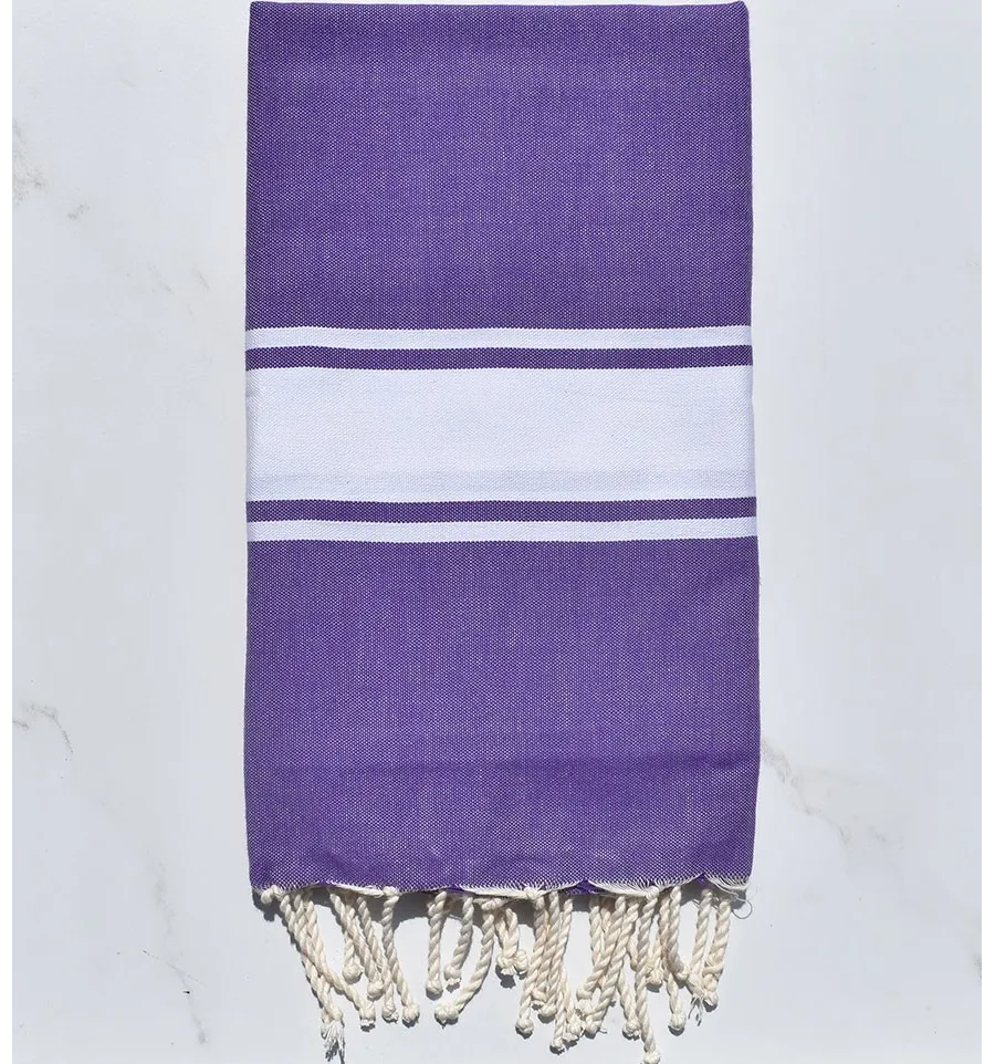 Fouta plate violet améthyste