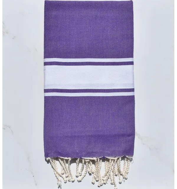 Fouta plate violet améthyste 