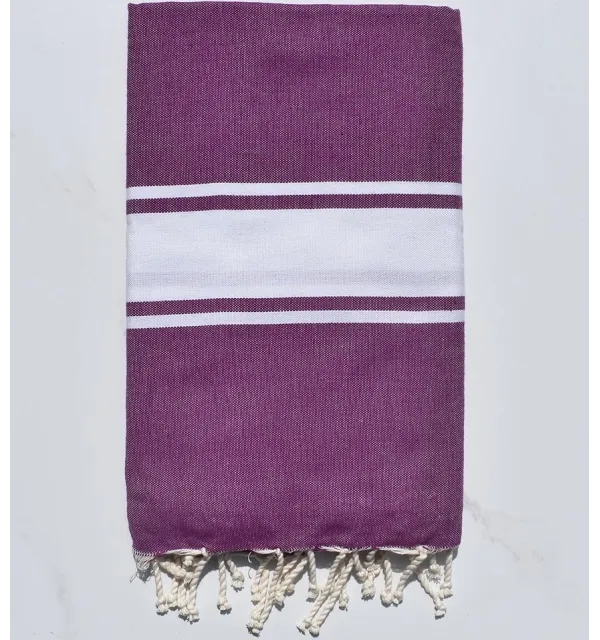 Fouta plate prunelle 