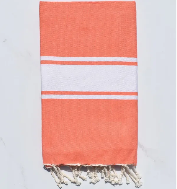 Fouta plate corail 