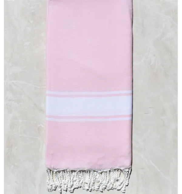 JETé rose clair bande blanche 