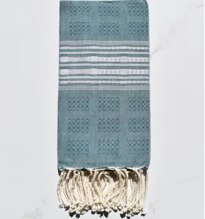 Fouta thalasso bleu canard