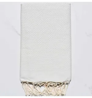 FOUTA nid d'abeille unie vert eau clair 