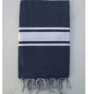 Fouta Plate bleu foncé