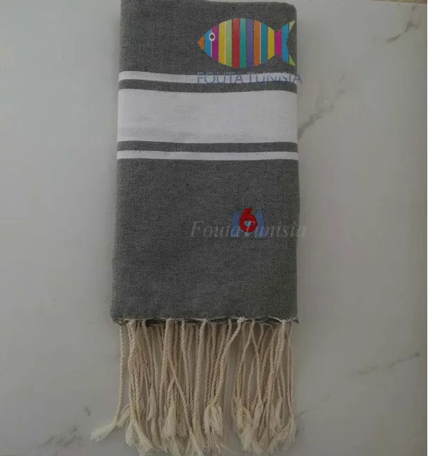 Fouta broderie M6 