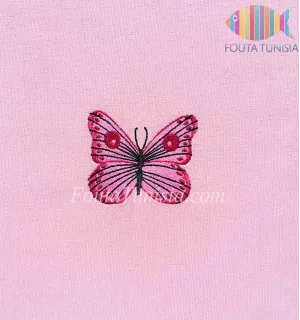Fouta personnalisée papillon 