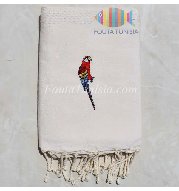 Fouta personnalisée perroquet 