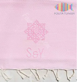 Fouta personnalisée motifs mariage