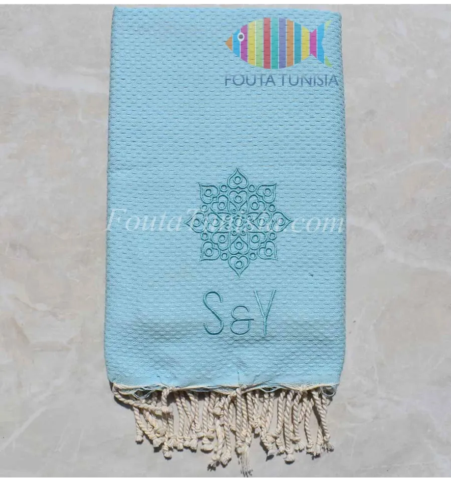 Fouta personnalisée motifs mariage 