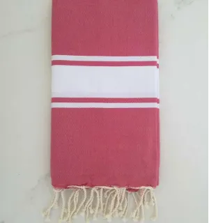 Fouta Plate rose 