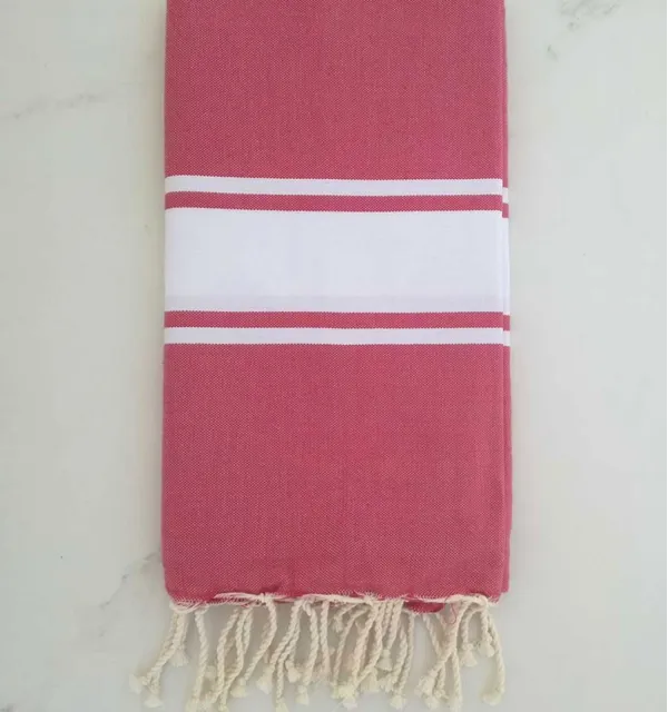 Fouta Plate rose 