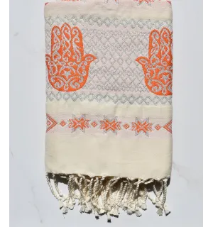 Fouta khomsa orange 