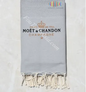 Fouta brodée Moët & Chandon 