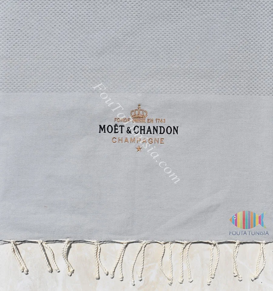 Fouta brodée Moët & Chandon 