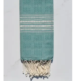Fouta thalasso avec motifs pale