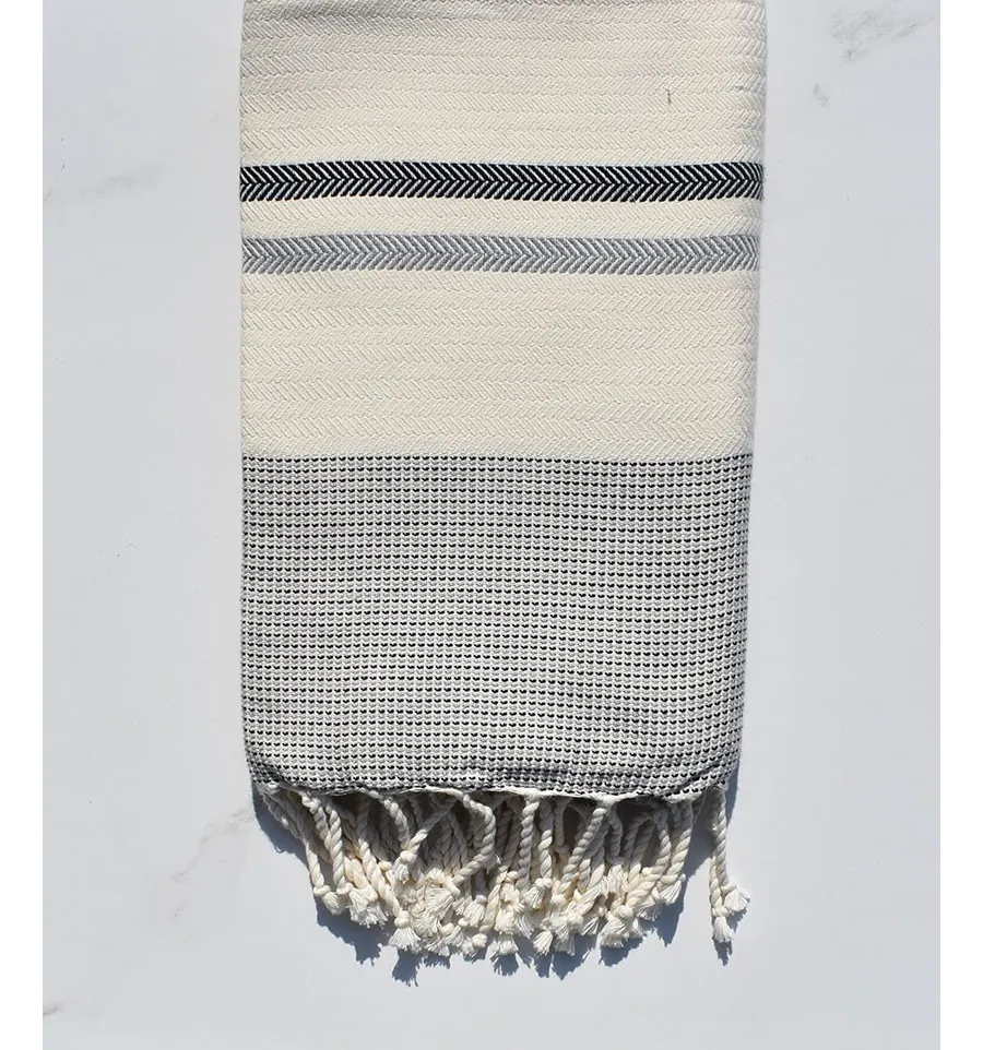 Chevron noir et gris bleu 