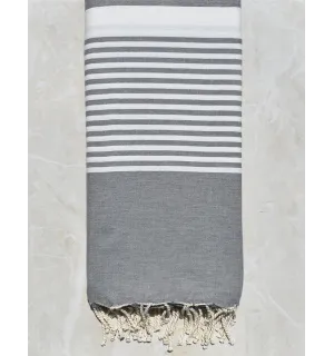 Jeté gris acier 