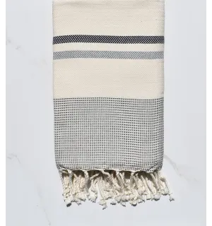 Chevron noir et gris bleu 