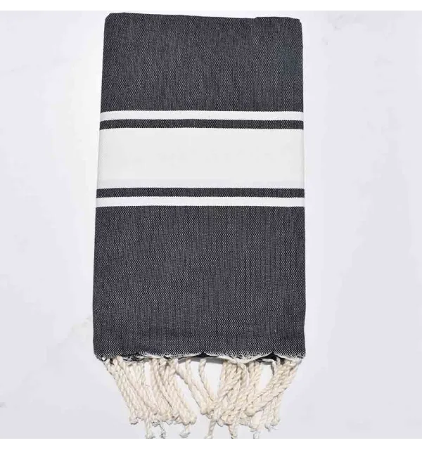 Fouta Plate bleu de minuit 