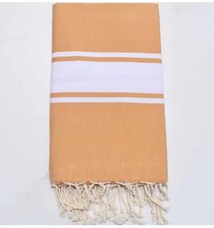 Fouta Plate ocre jaune 