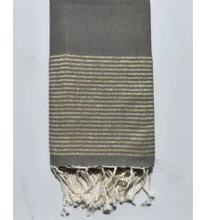 Fouta Lurex vert militaire 