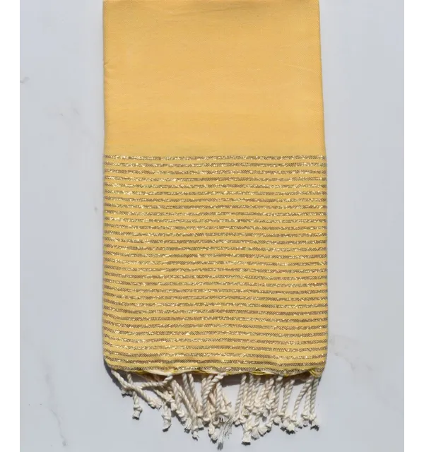 Fouta lurex jaune impérial clair 