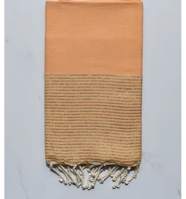 Fouta lurex jaune aurore 