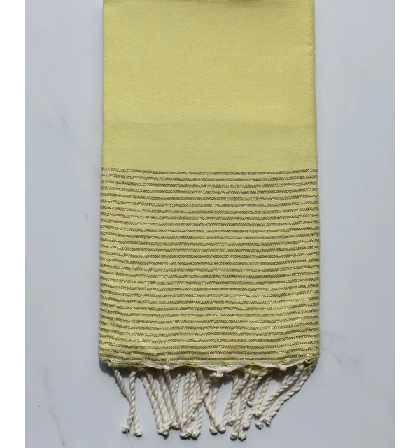 Fouta lurex jaune canari 