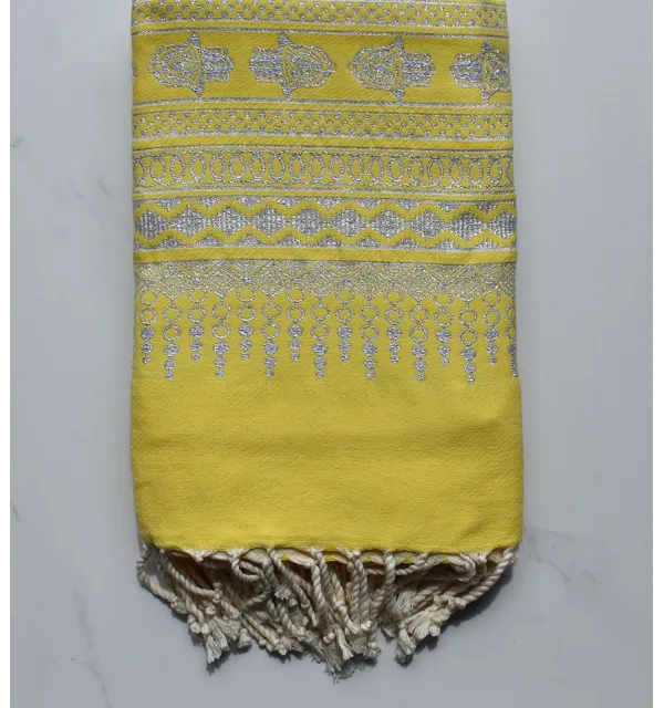 Fouta khomsa jaune 
