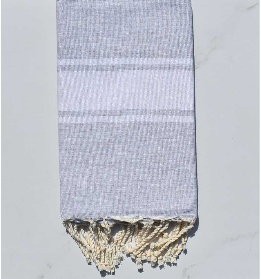 Fouta gris souris claire