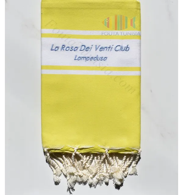 Fouta broderie La Rosa Dei Venti Club LAMPEDUSA 
