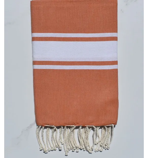 fouta plate tangerine 