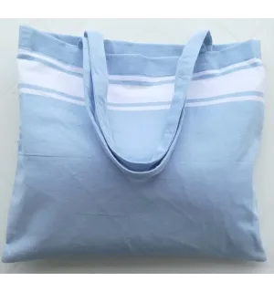 Sac de plage fouta bleu ciel 