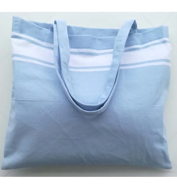Sac de plage fouta bleu ciel 