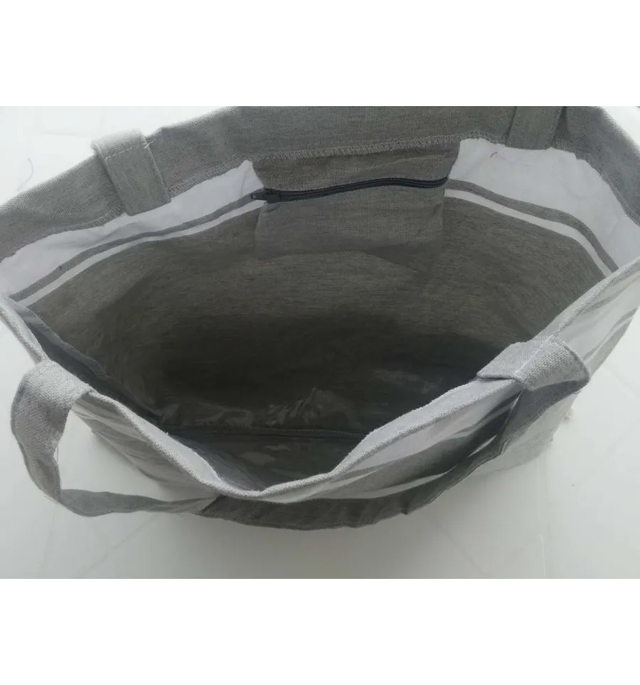 Sac de plage fouta gris souris 