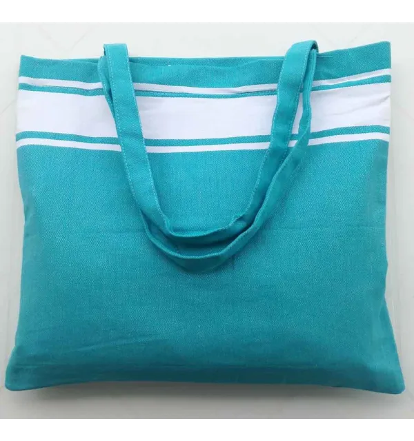 Sac de plage fouta bleu céleste 