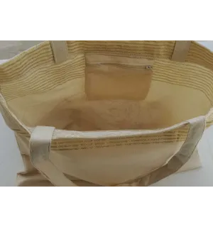 Sac de plage fouta blanc crème avec lurex doré 2