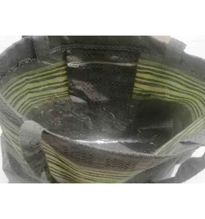 Sac de plage fouta vert militaire avec motifs vert fluo 2