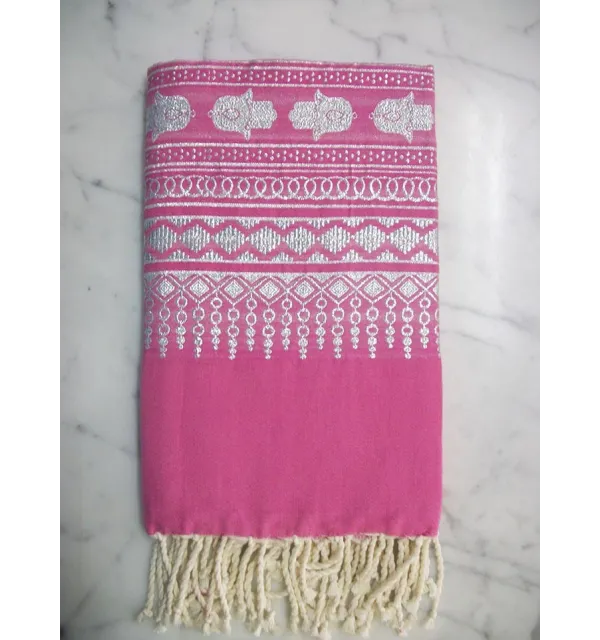 FOUTA KHOMSA Framboise rose 