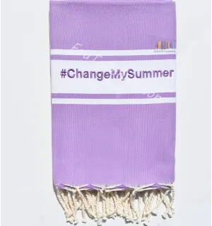 Fouta  violet clair personnalisée 