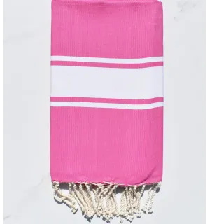 Fouta Plate rose foncé - 1 2