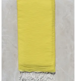 Jeté flammé jaune citron 