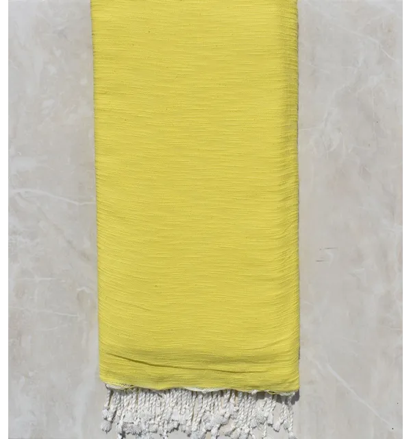 Jeté flammé jaune citron 