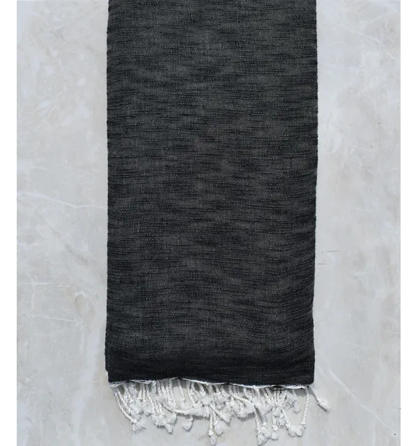 Jeté flammé gris noir 