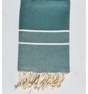 Fouta chevron vert gazon 